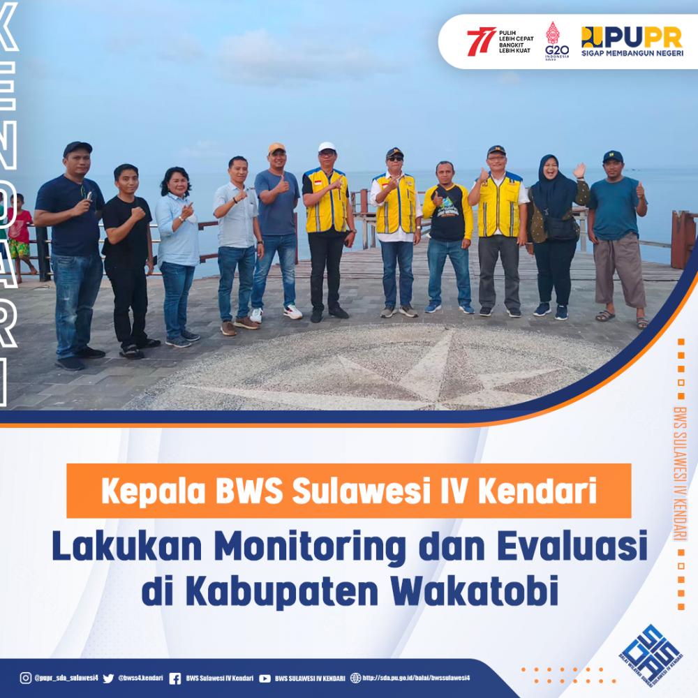 Kepala BWS Sulawesi IV Kendari Lakukan Monitoring dan Evaluasi di Kabupaten Wakatobi